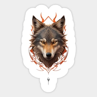 Moonlit Wolf Sticker